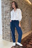 Made in Italy Baby Cord Classic Slim Jogger Navy